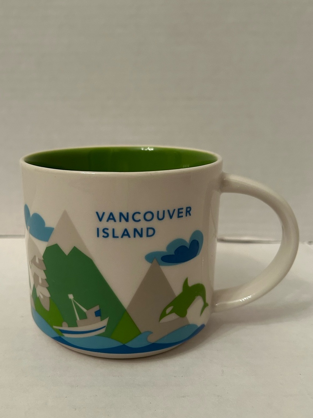 Starbucks collection Vancouver Island Green Interior Ceramic Coffee Mug